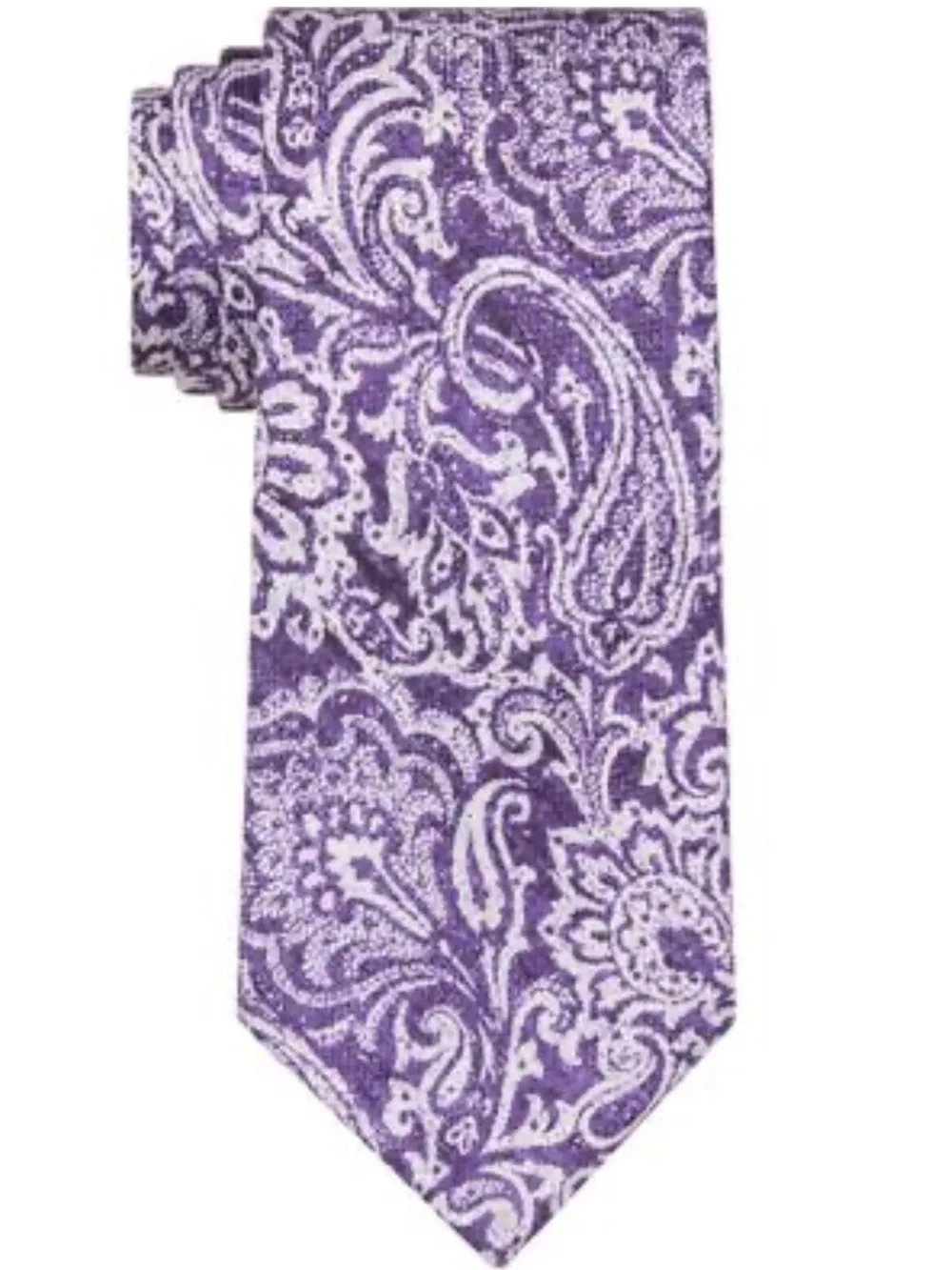 Michael Kors Men's Paisley Tie neck purple - Grape (purple), New MSRP $69.50